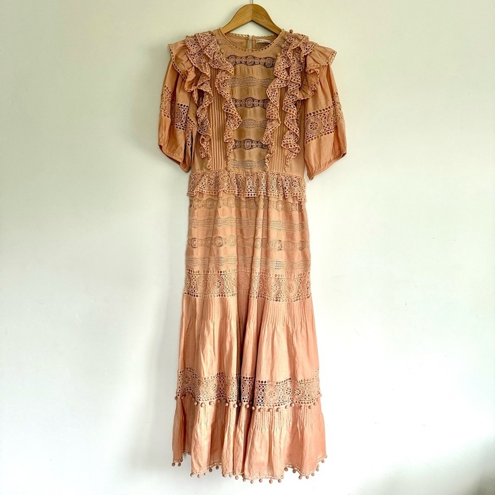 Ulla Johnson Guinivere Crochet-Trimmed Broderie Anglaise Cotton-Blend Maxi | XS - Picture 2 of 8